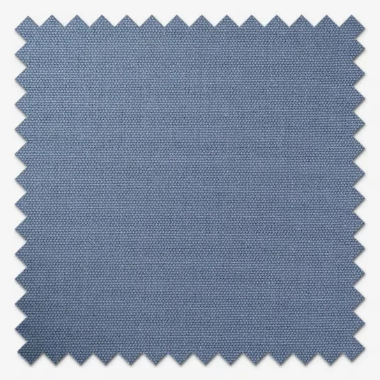 Close-up swatch of textured blue woven fabric