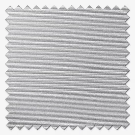 Swatch of light gray textured fabric with pinked edges