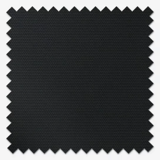 Swatch of textured black blackout fabric