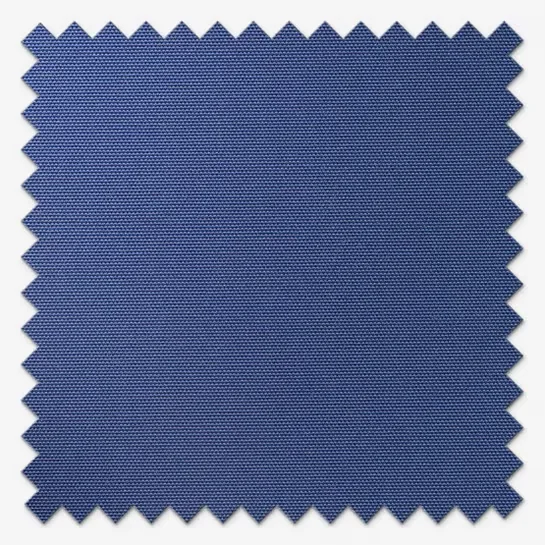 Swatch of textured navy blue polyester blind fabric